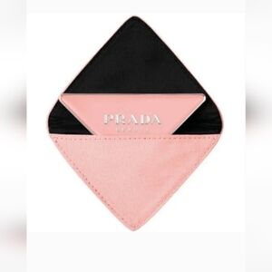 Prada Beauty Triangle Metallic Pocket Mirror Pink New In Pouch
